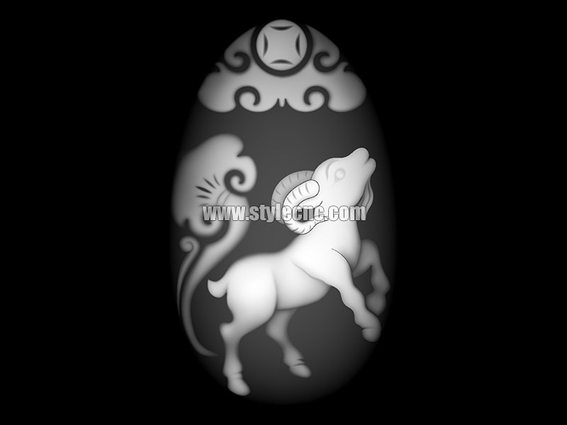 山羊優雅的灰度圖像