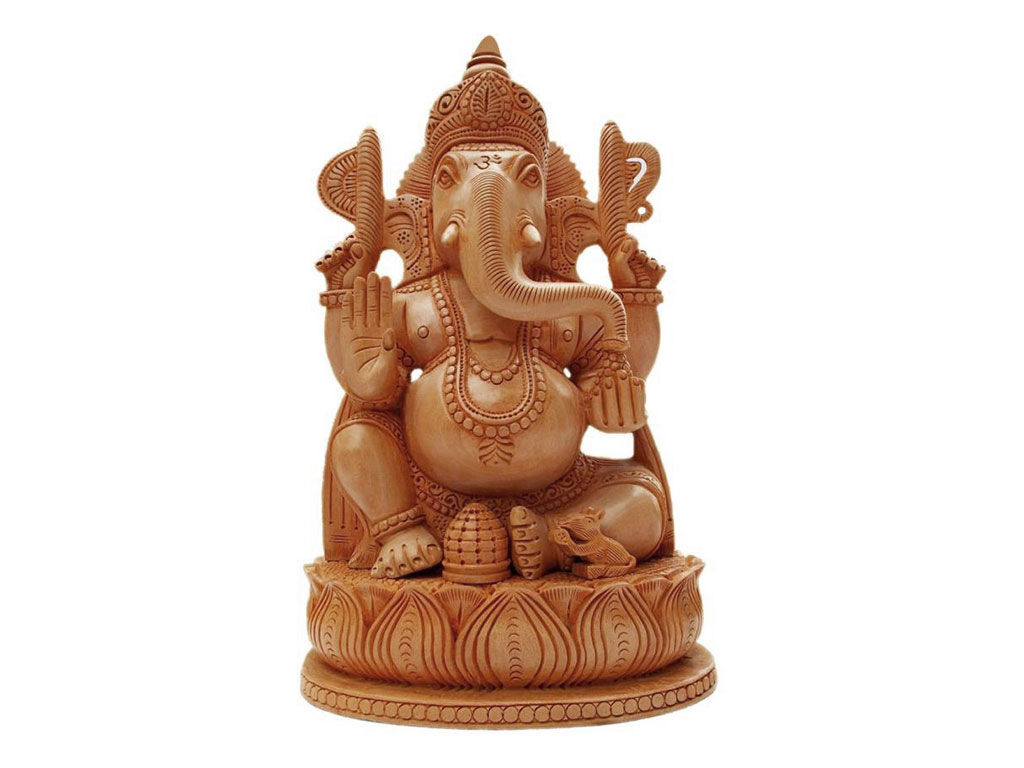 3D 雕刻印度木雕像