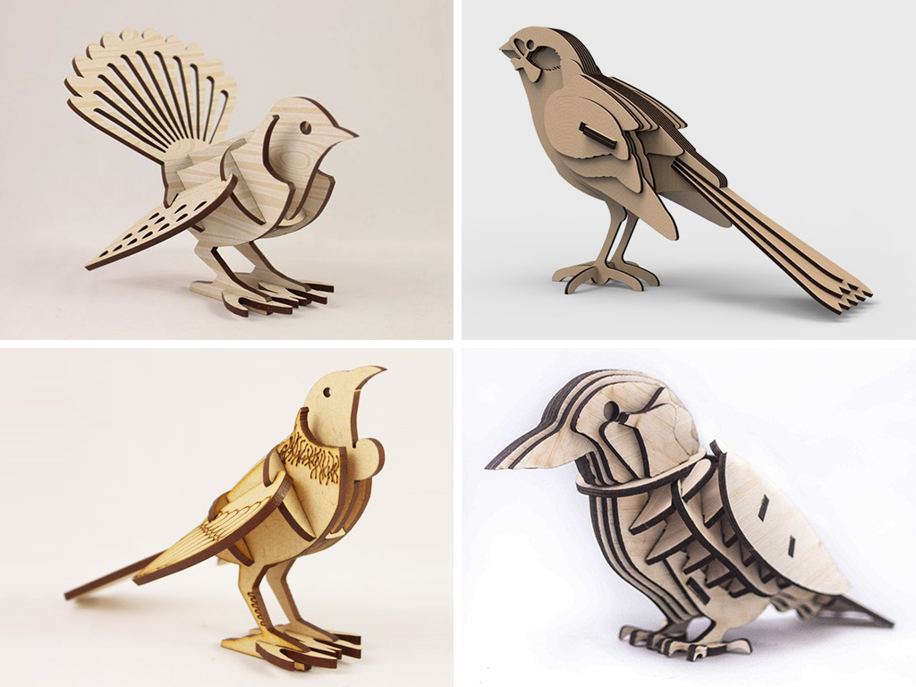 MDF小鳥激光切割項目