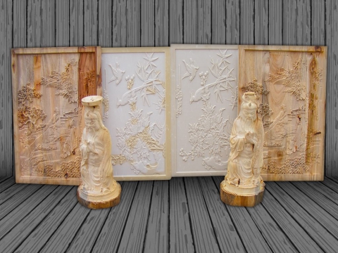 3D 用于木浮雕項目的數控雕刻機 3D 用于木浮雕項目的數控雕刻機