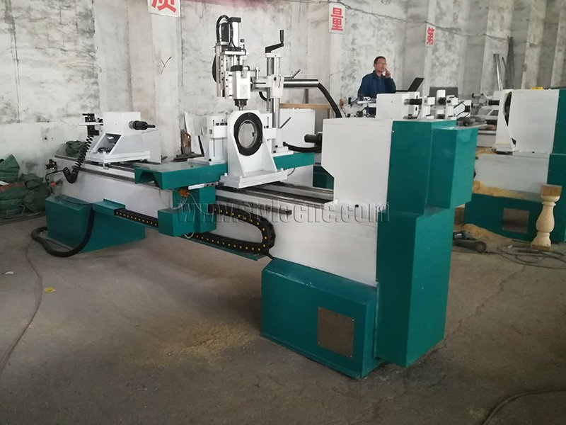 四軸數控木工車床 3D 車削、銑削、拉削