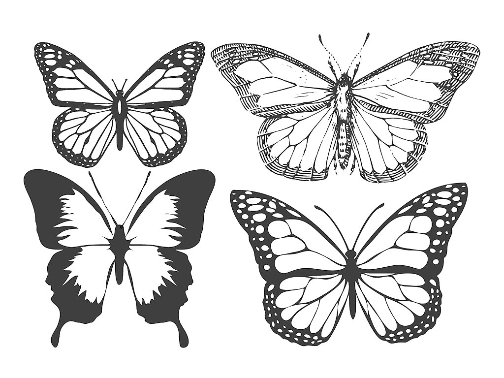 免費(fèi)激光雕刻復(fù)古蝴蝶文件