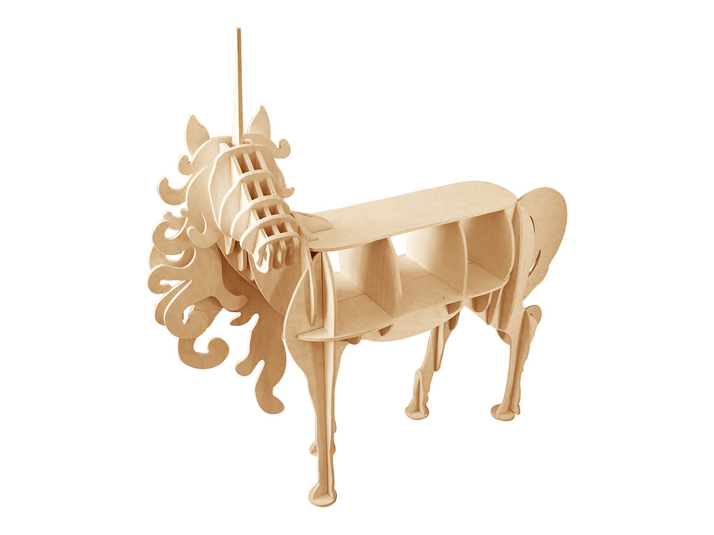 為獨角獸貨架項目嵌套數(shù)控雕刻機(jī)