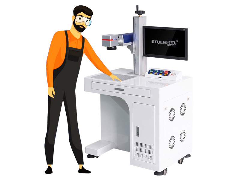 適用于金屬和聚合物塑料的臺式光纖激光雕刻機(jī)