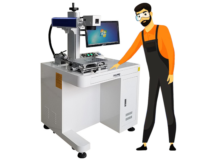 用于杯子和玻璃杯的旋轉光纖激光雕刻機